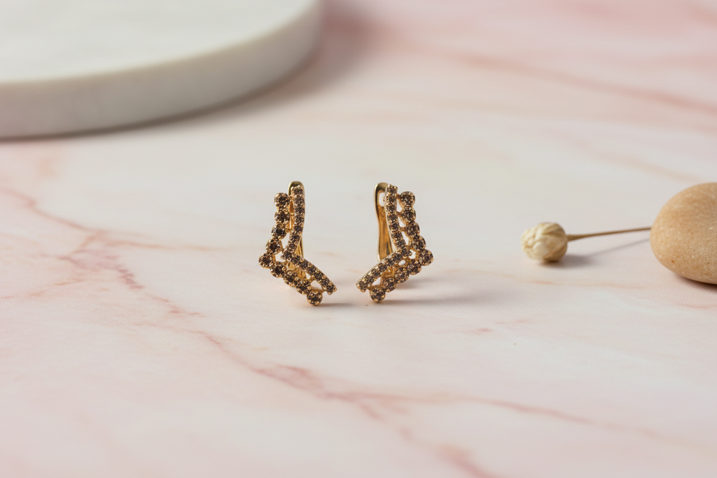 Crown Hoop Earrings