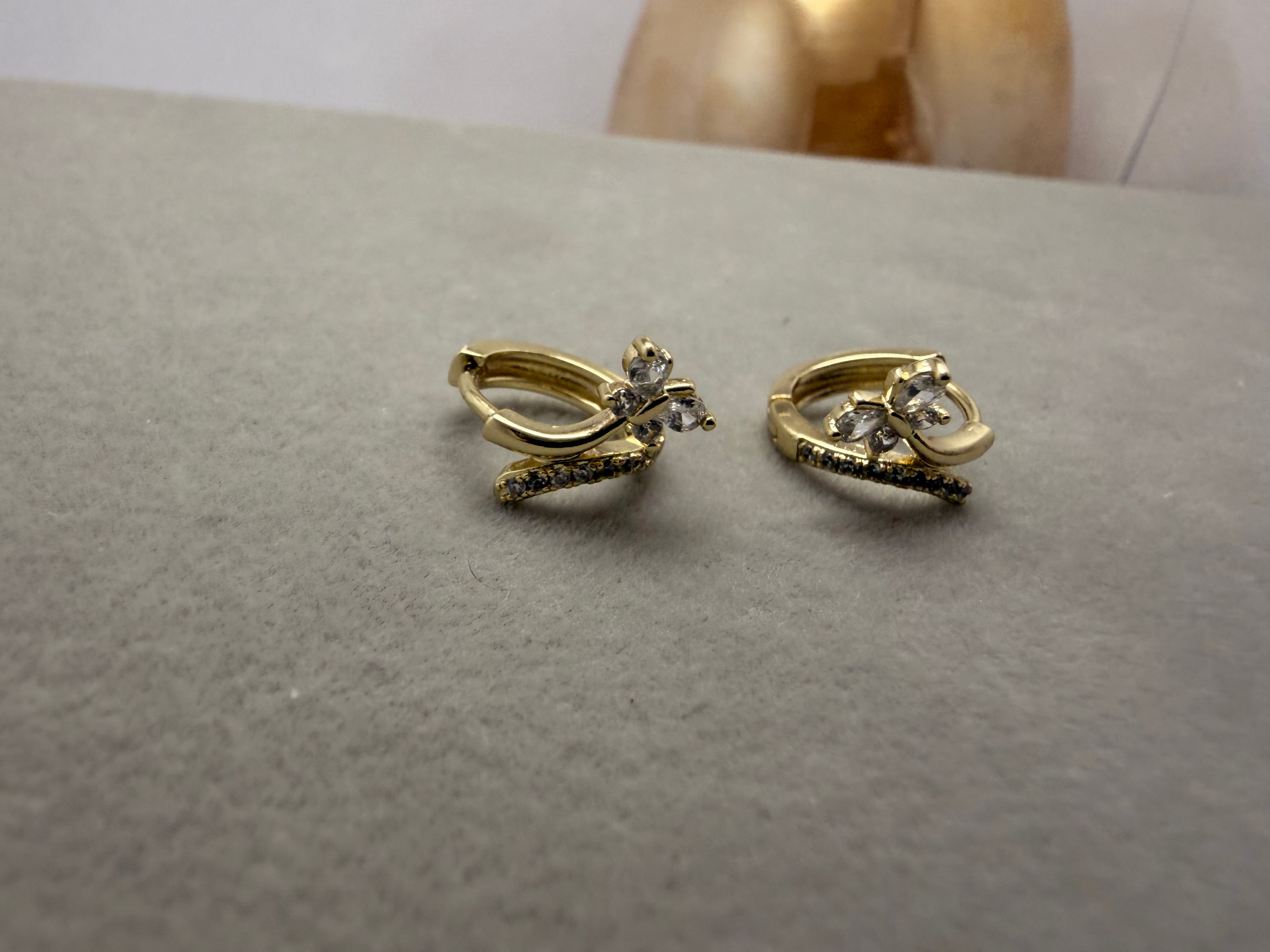 Butterfly Huggie Earrings- Small