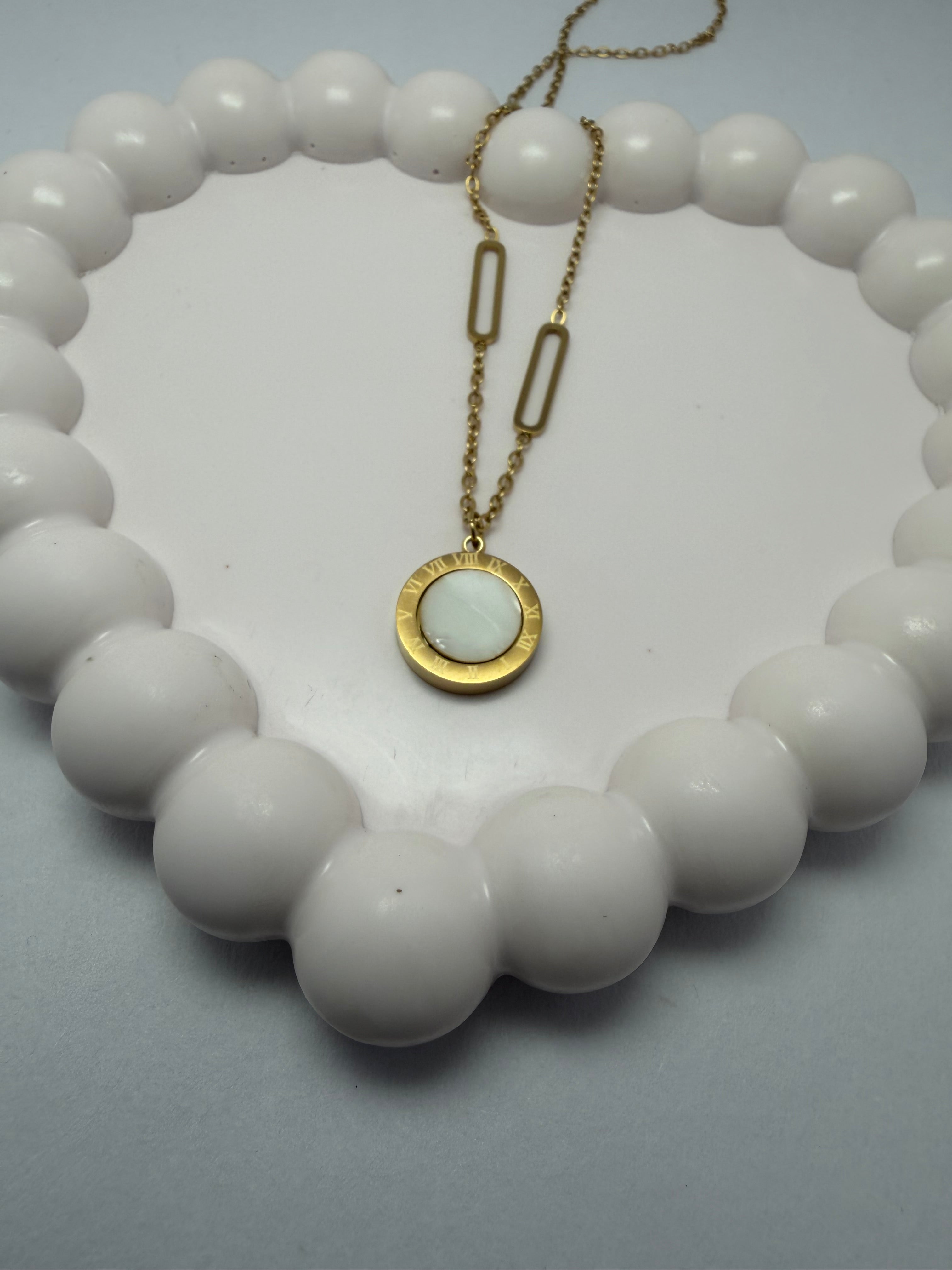 Roman Numeral Charm Necklace