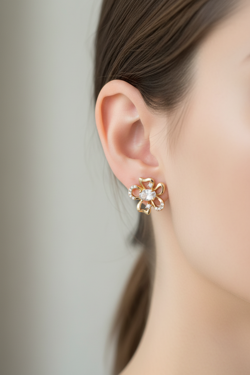 Dainty Daisy Sparkle Earrings