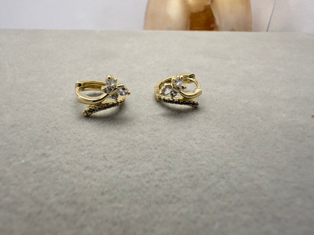 Butterfly Huggie Earrings- Small