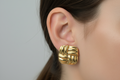 Golden Basket Weave Earrings