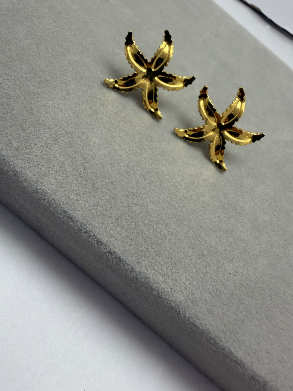 Golden Starfish Stud Earrings
