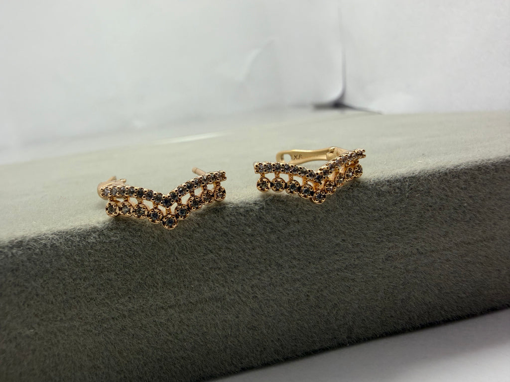 Crown Hoop Earrings