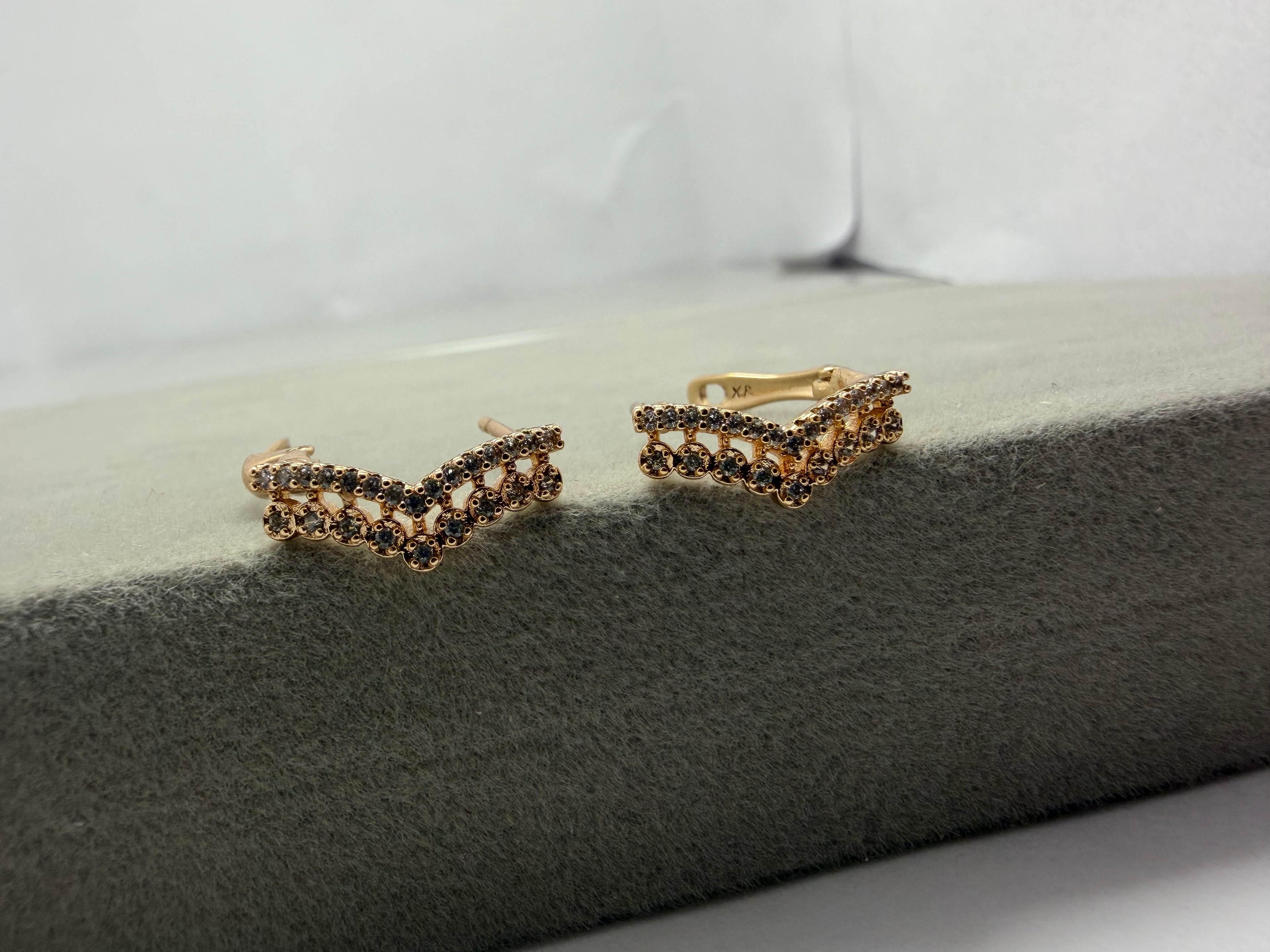 Crown Hoop Earrings