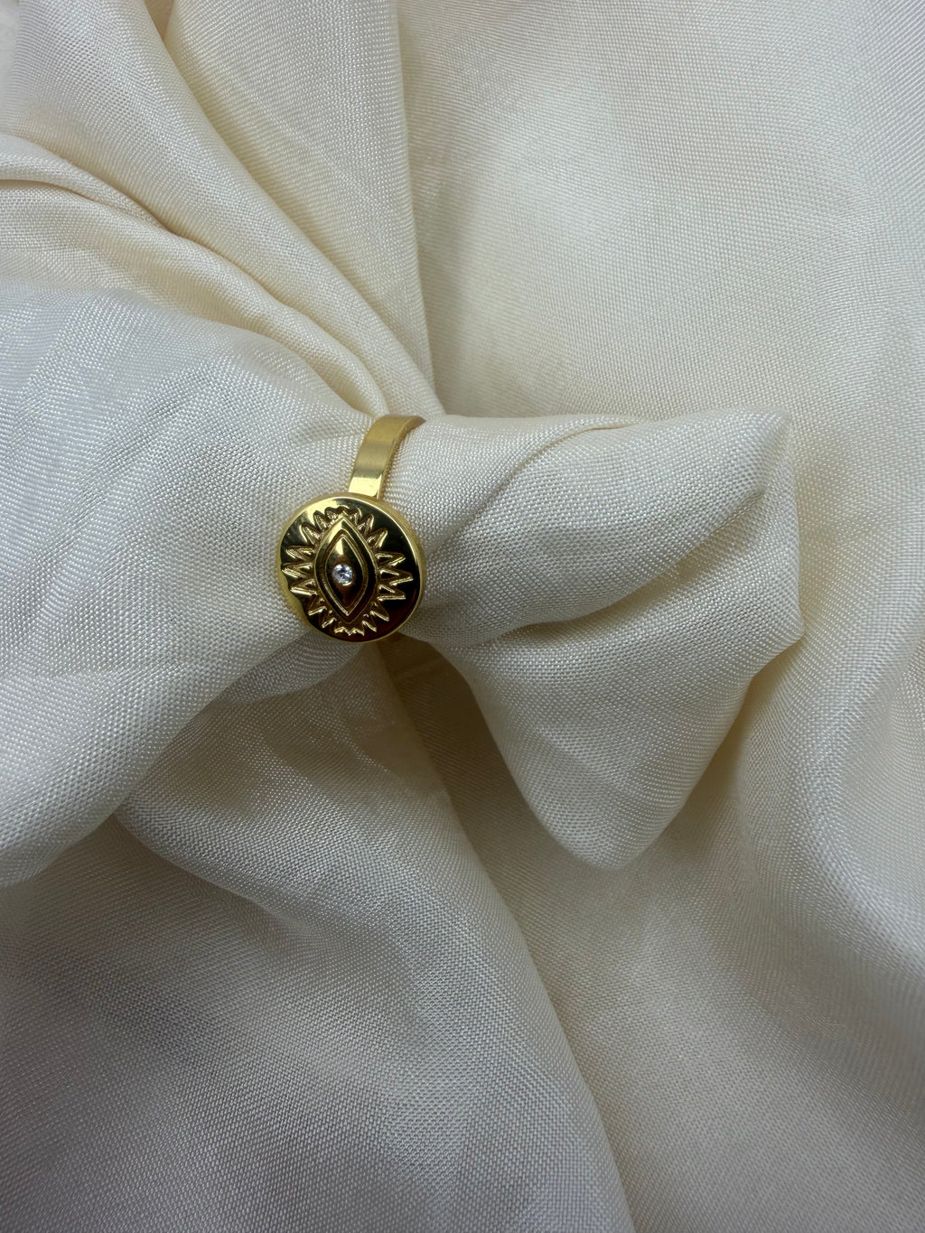Nazar Evil Eye Coin Ring
