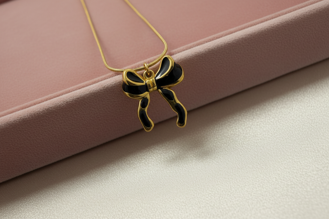 The Midnight Bow Necklace