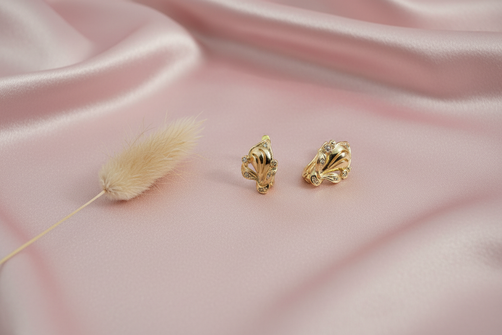Leaflet Hoop Earrings
