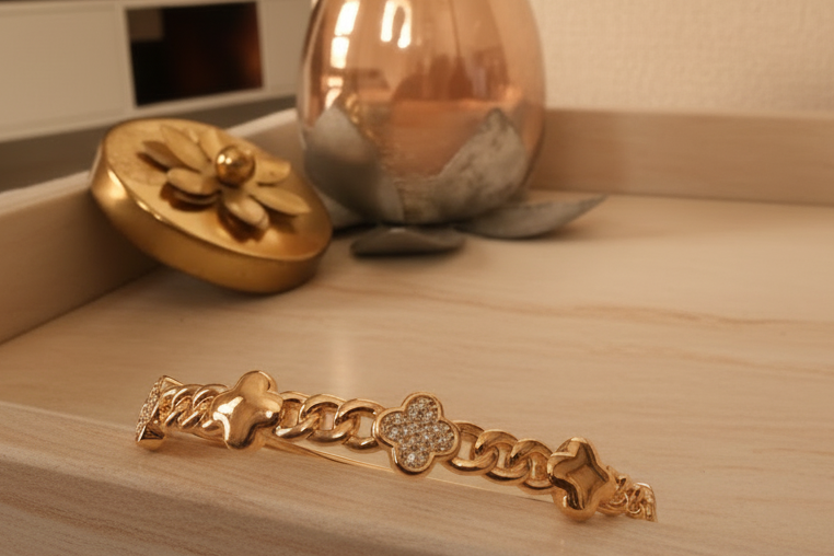 Clover Bloom Bangle Bracelet