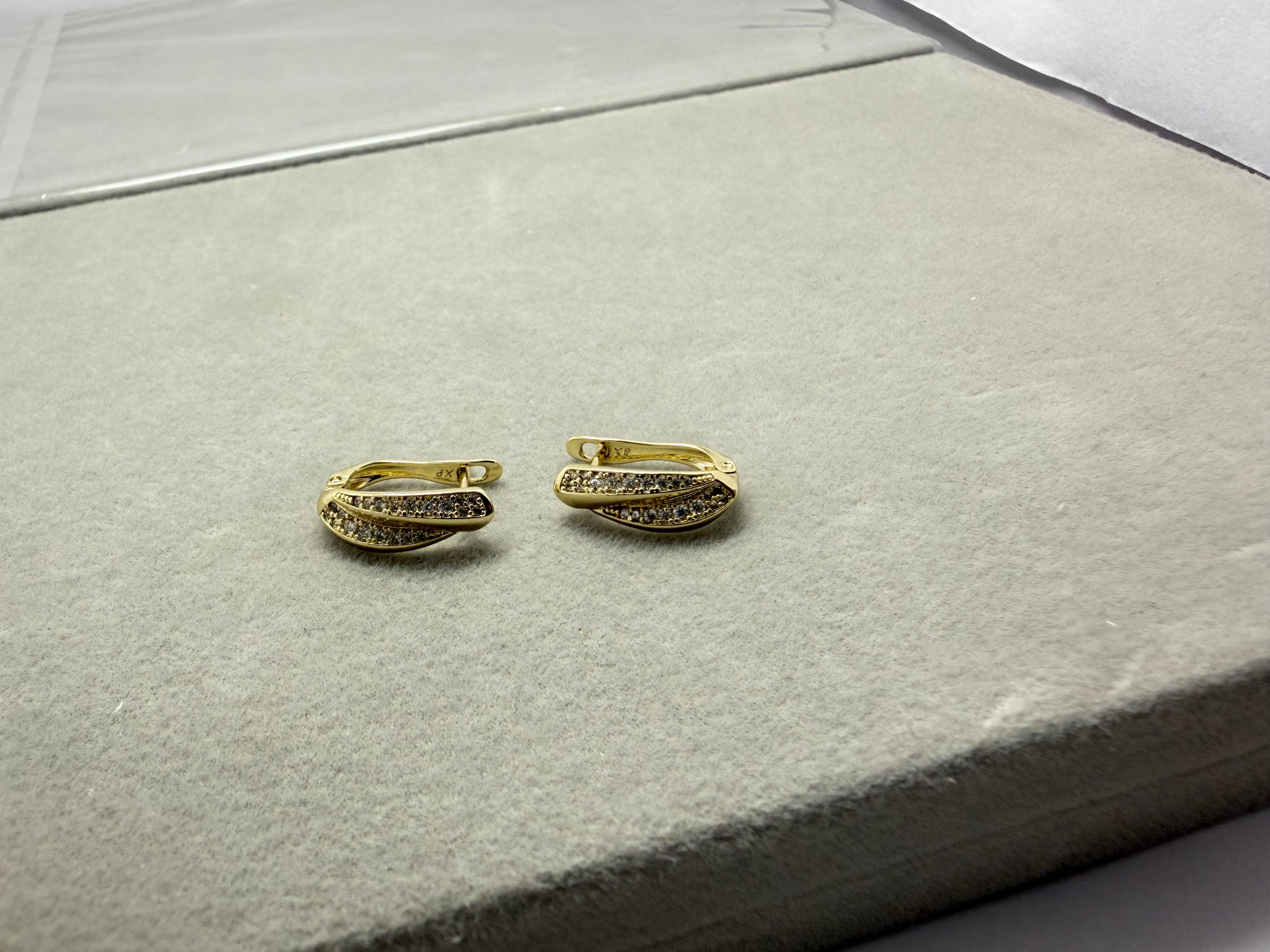 Pave Sparkle Hoop Earrings