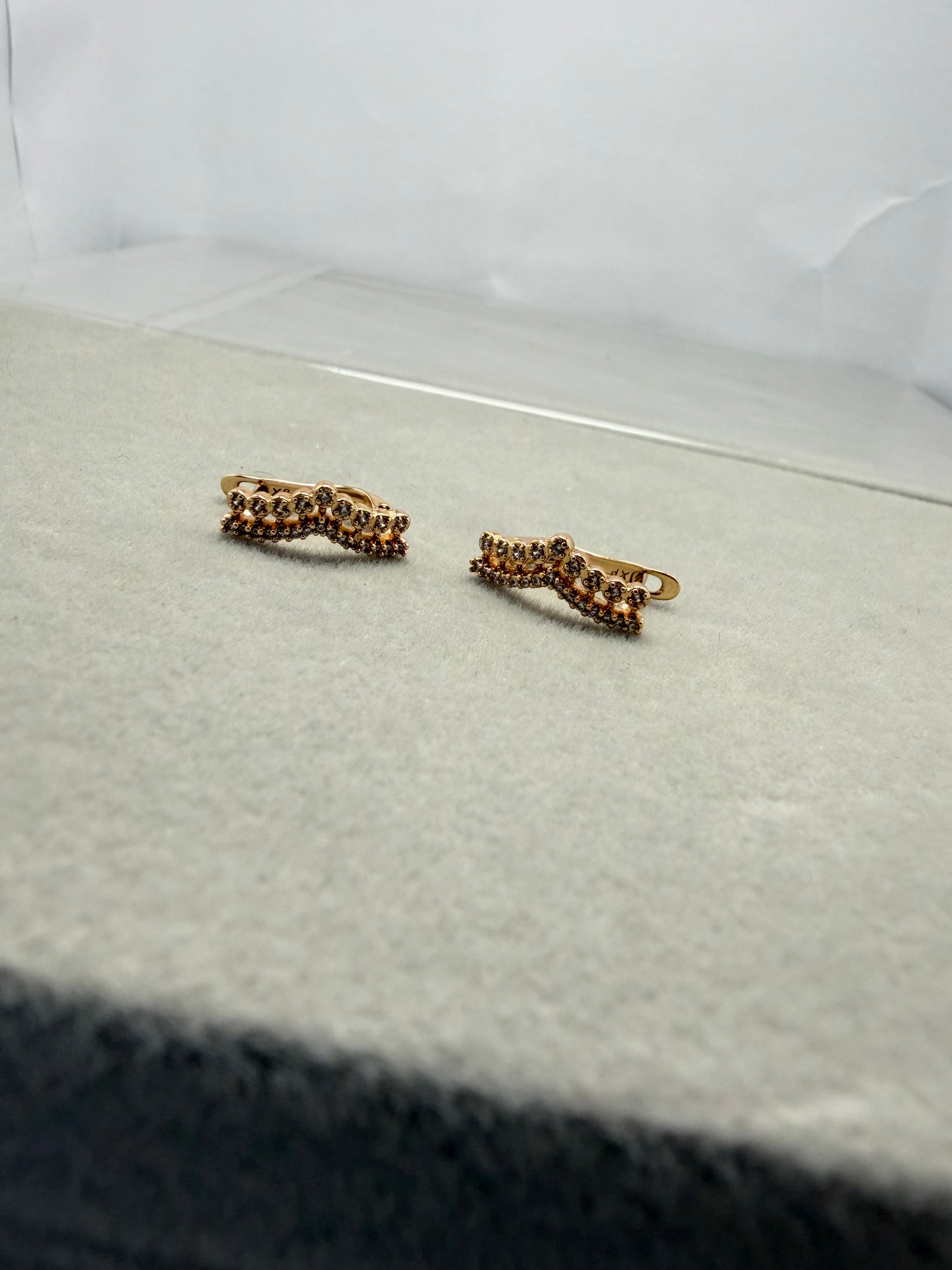 Crown Hoop Earrings