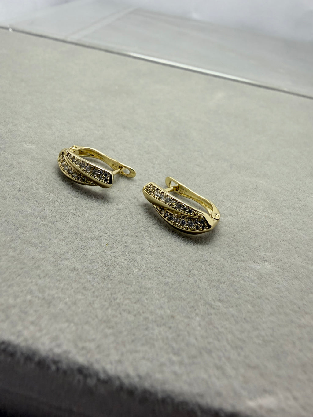 Pave Sparkle Hoop Earrings