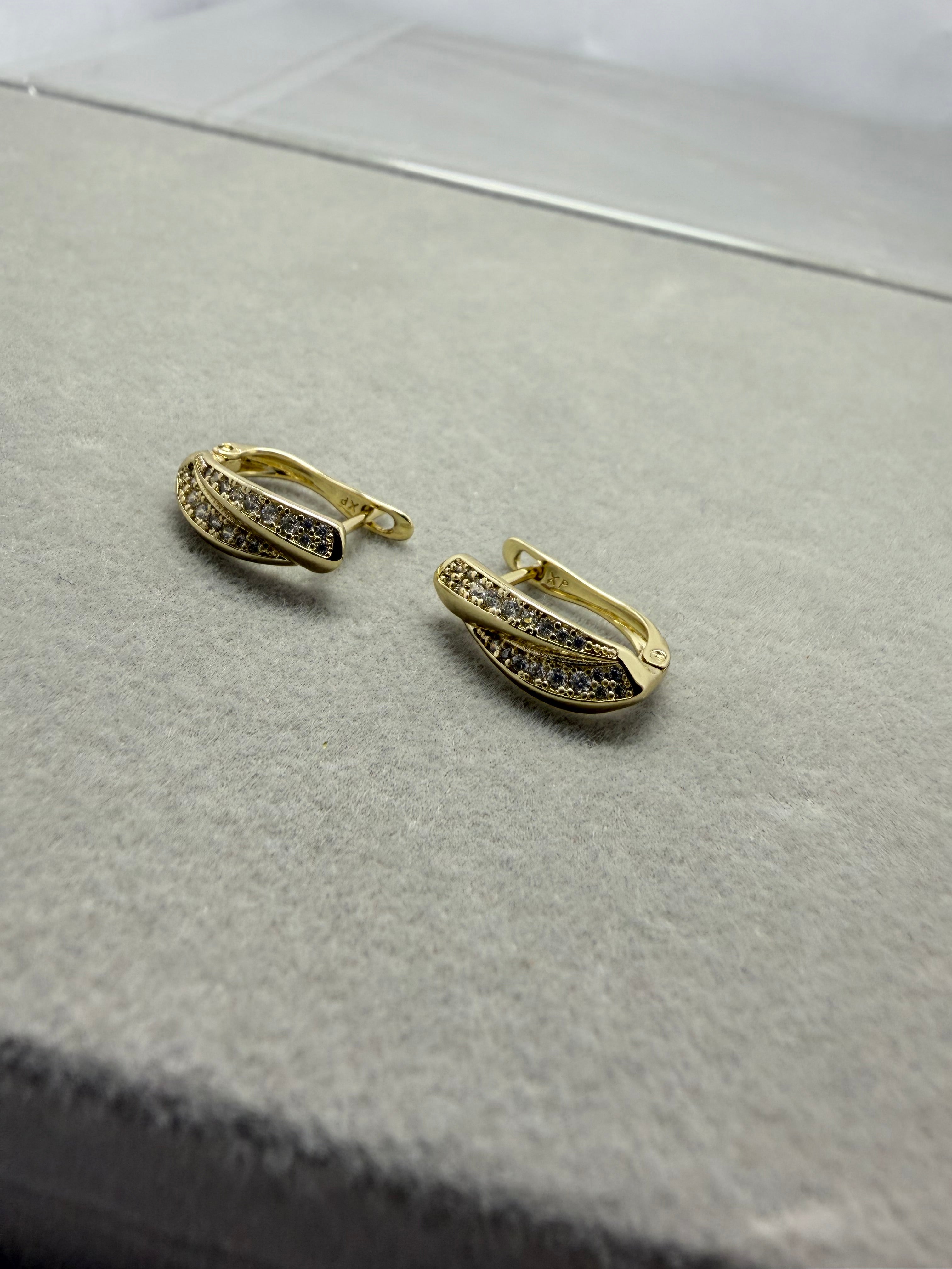 Pave Sparkle Hoop Earrings