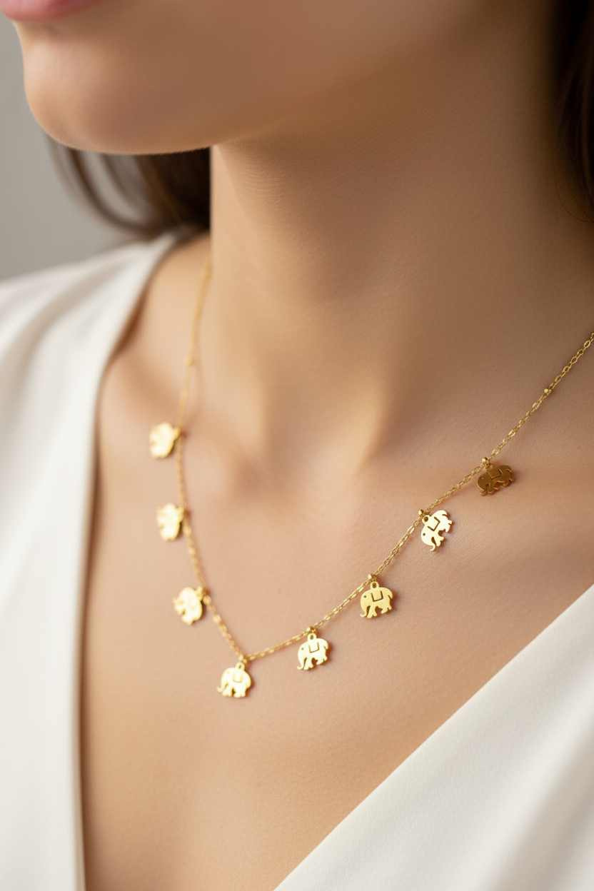 Elephant Chain Charm