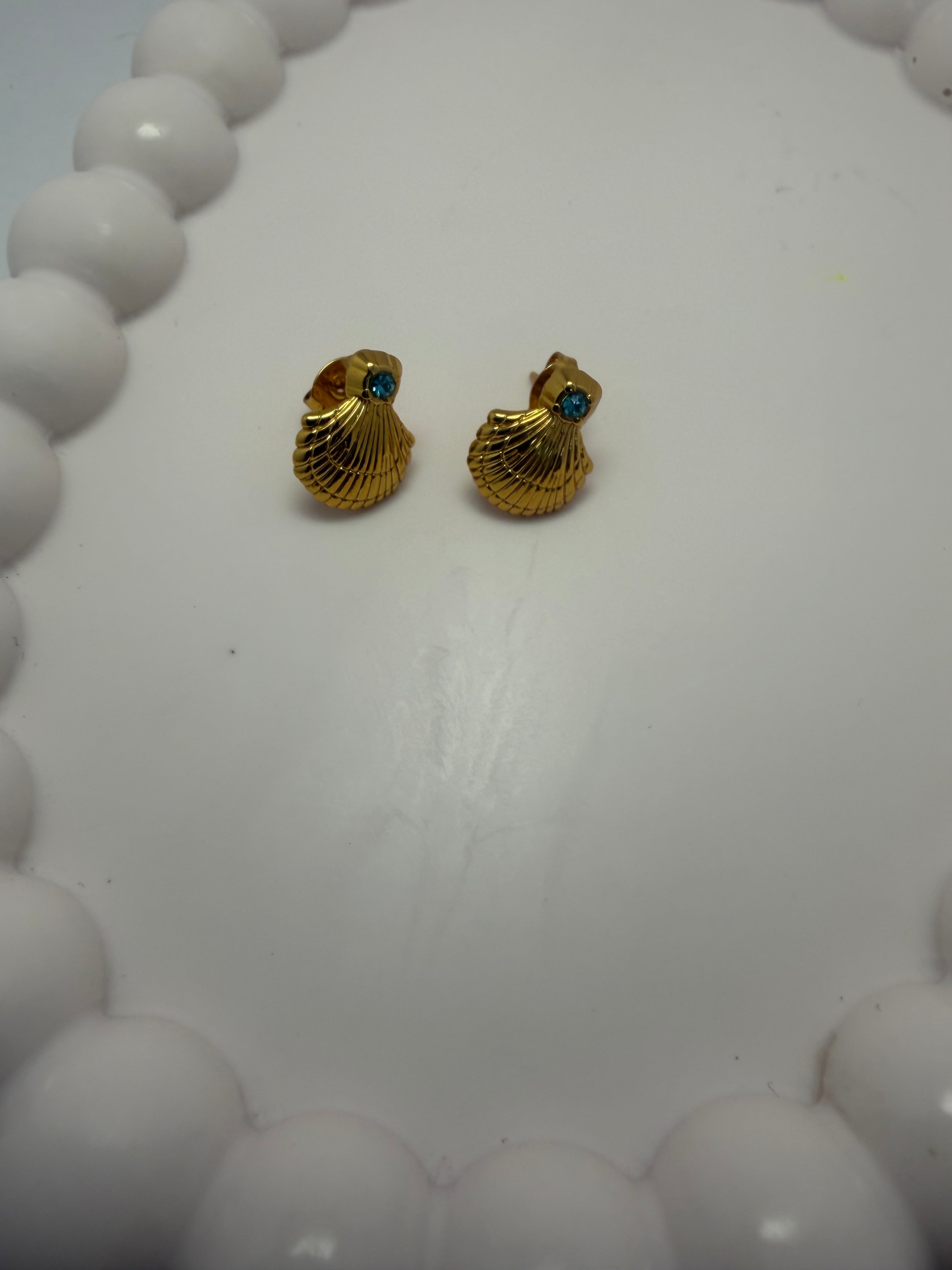 Seashell Glimmer Studs