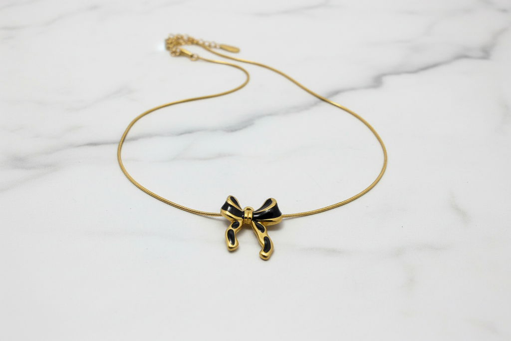 The Midnight Bow Necklace