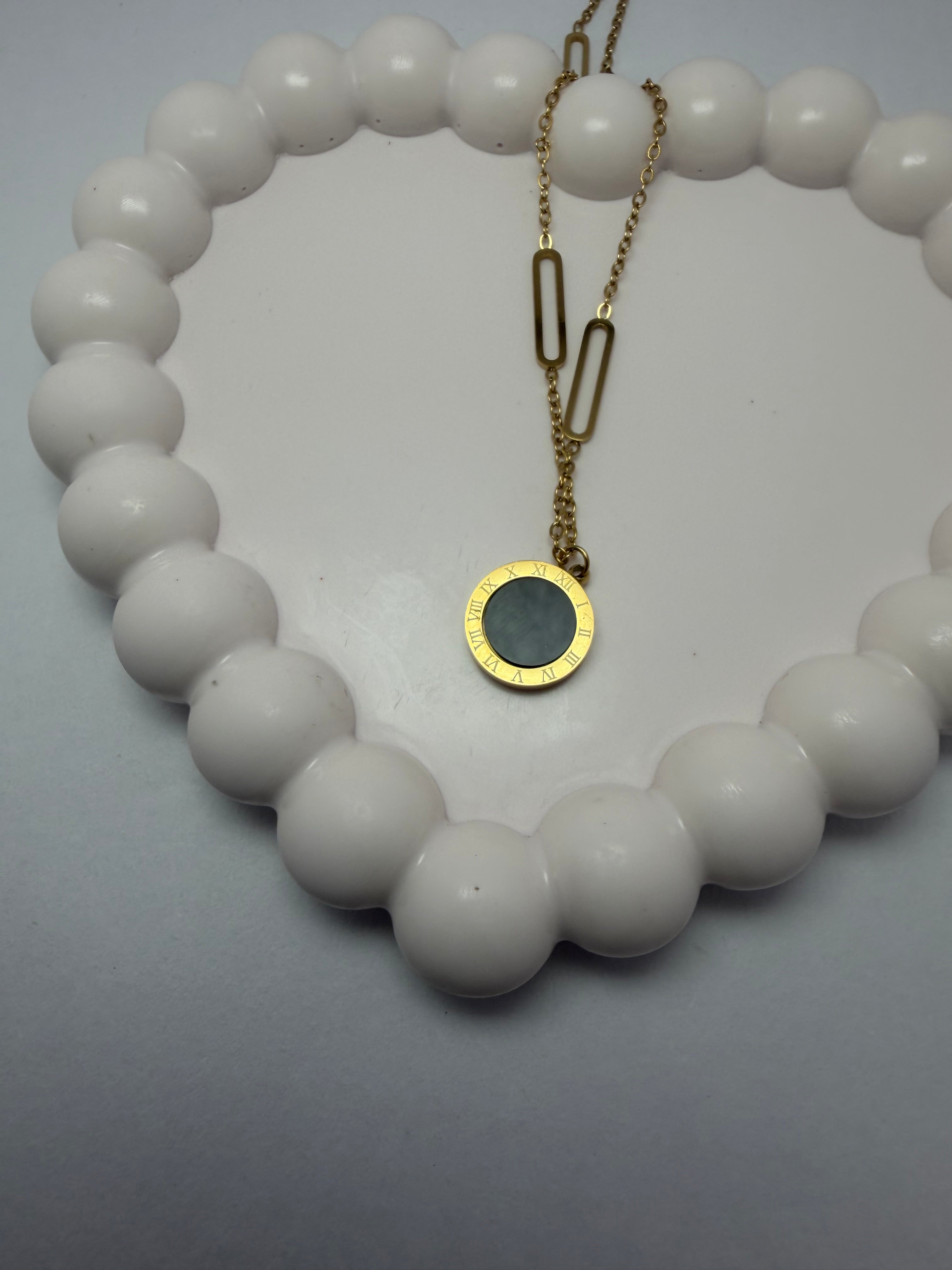 Roman Numeral Charm Necklace