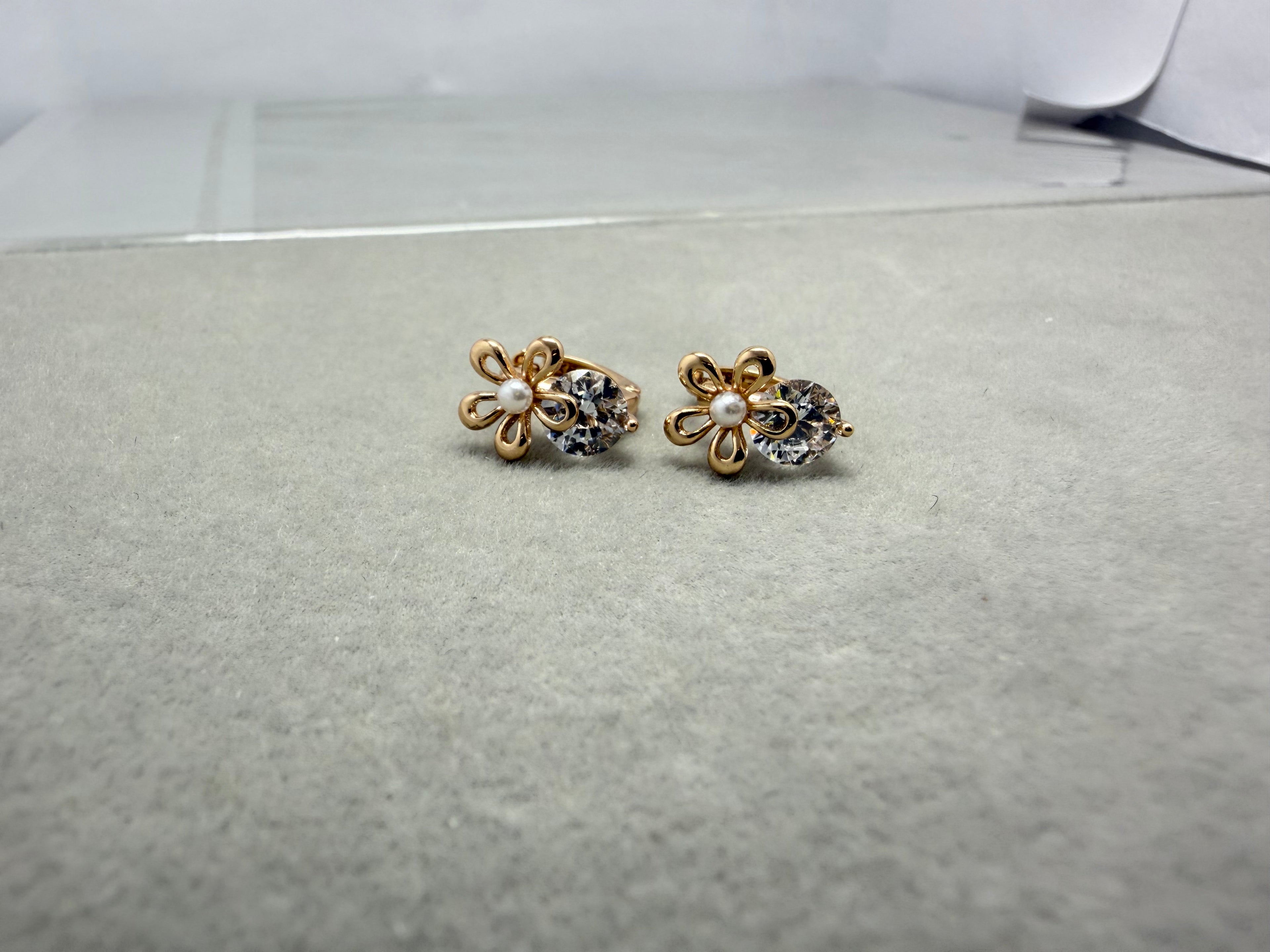 Dainty Blossom Hoop Earrings