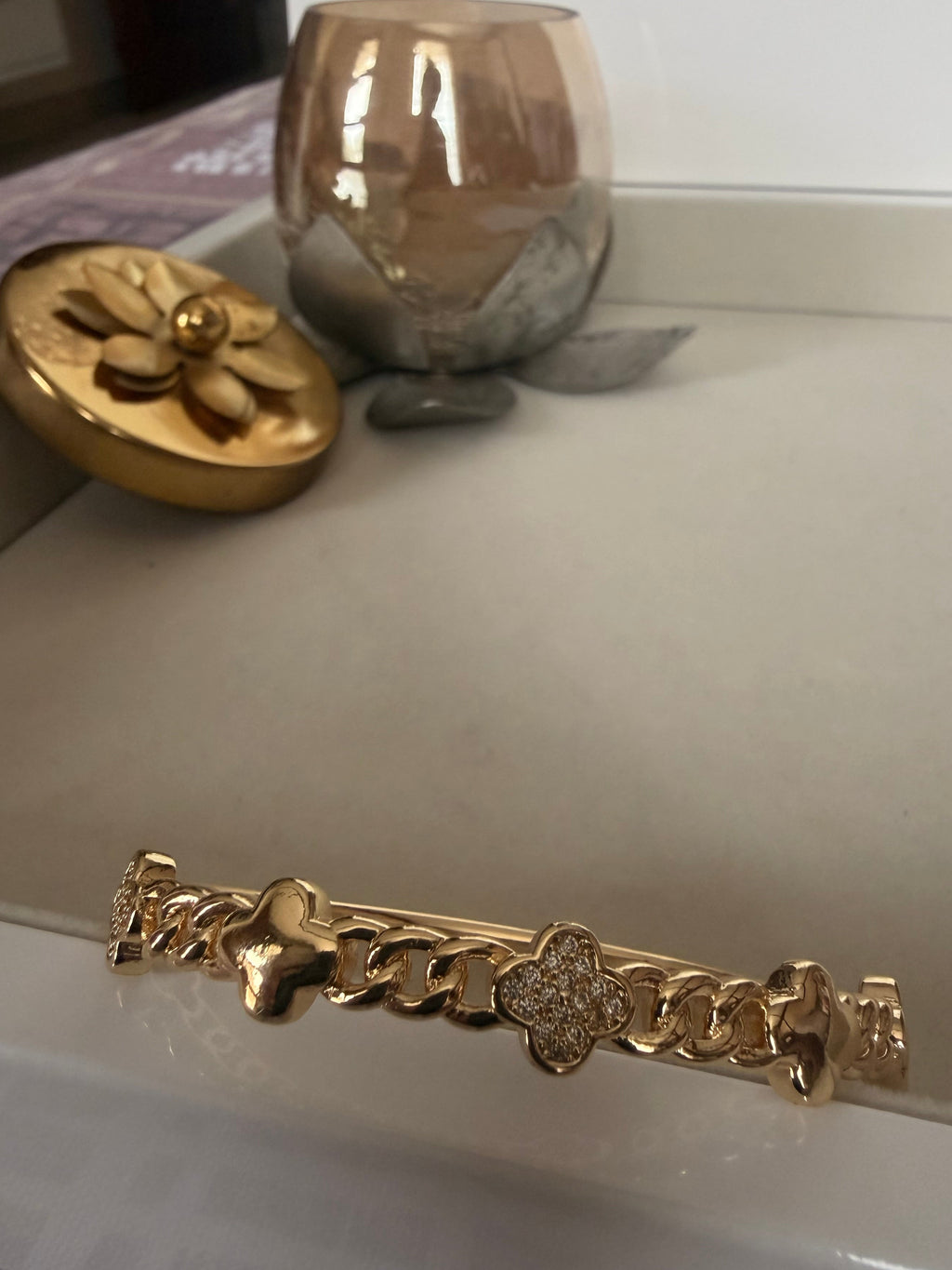 Clover Bloom Bangle Bracelet