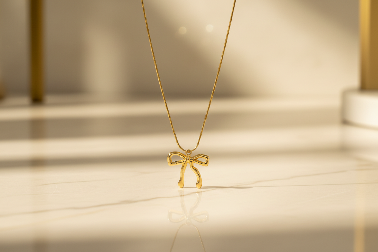 Golden Tie Necklace