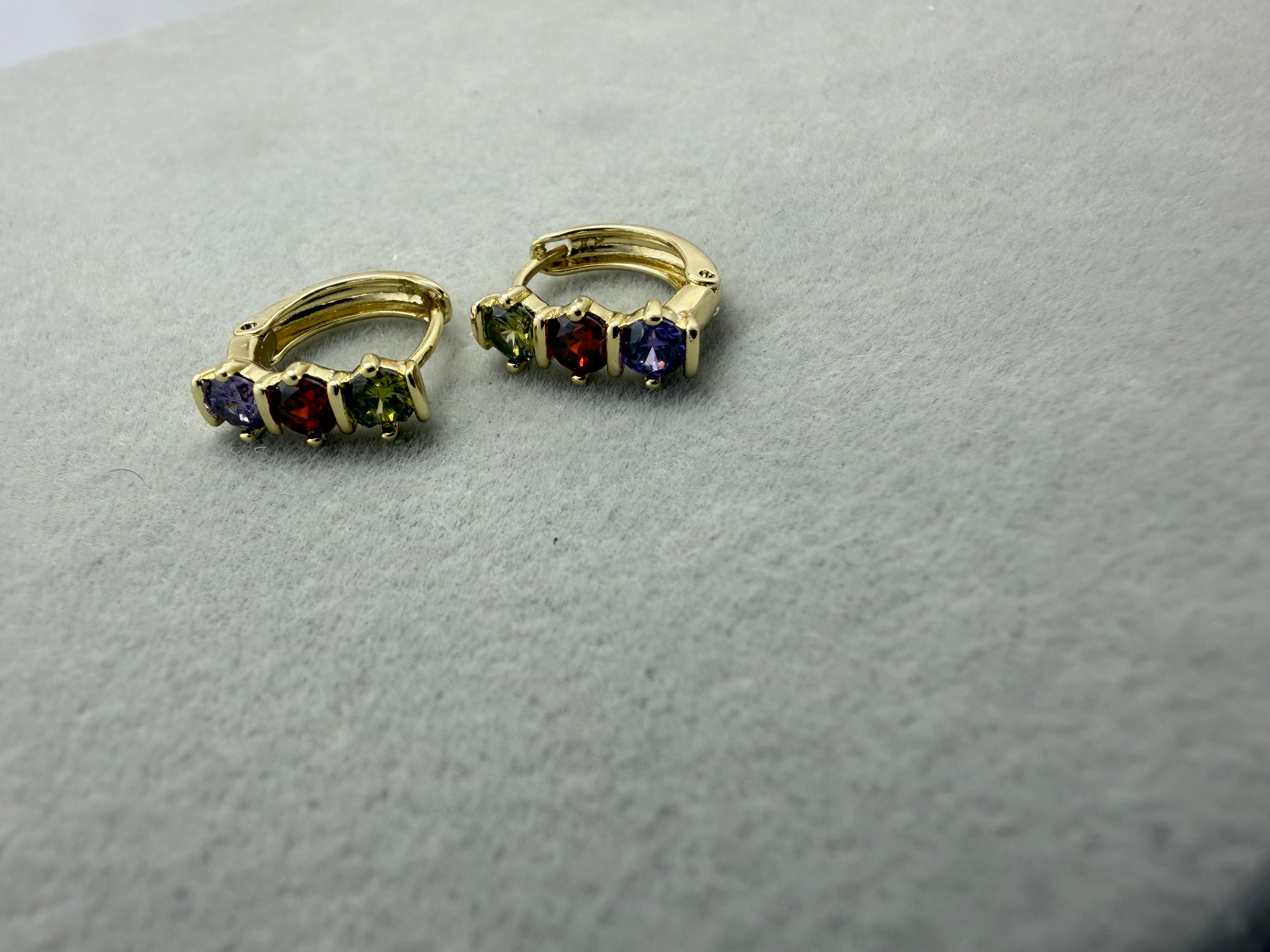 Rainbow Mini Hoop Earrings