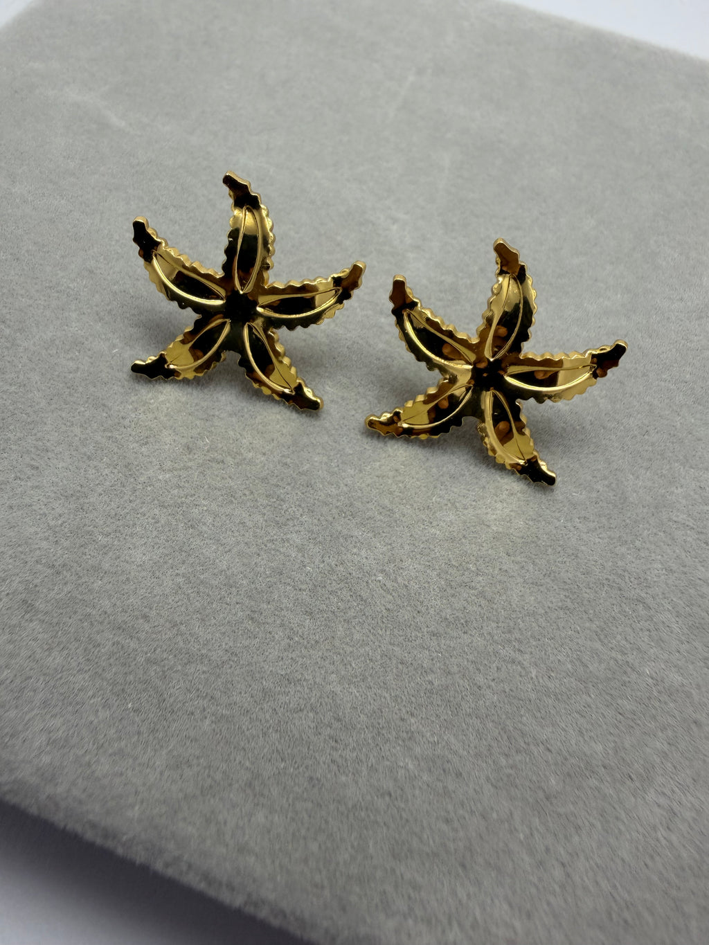 Golden Starfish Stud Earrings