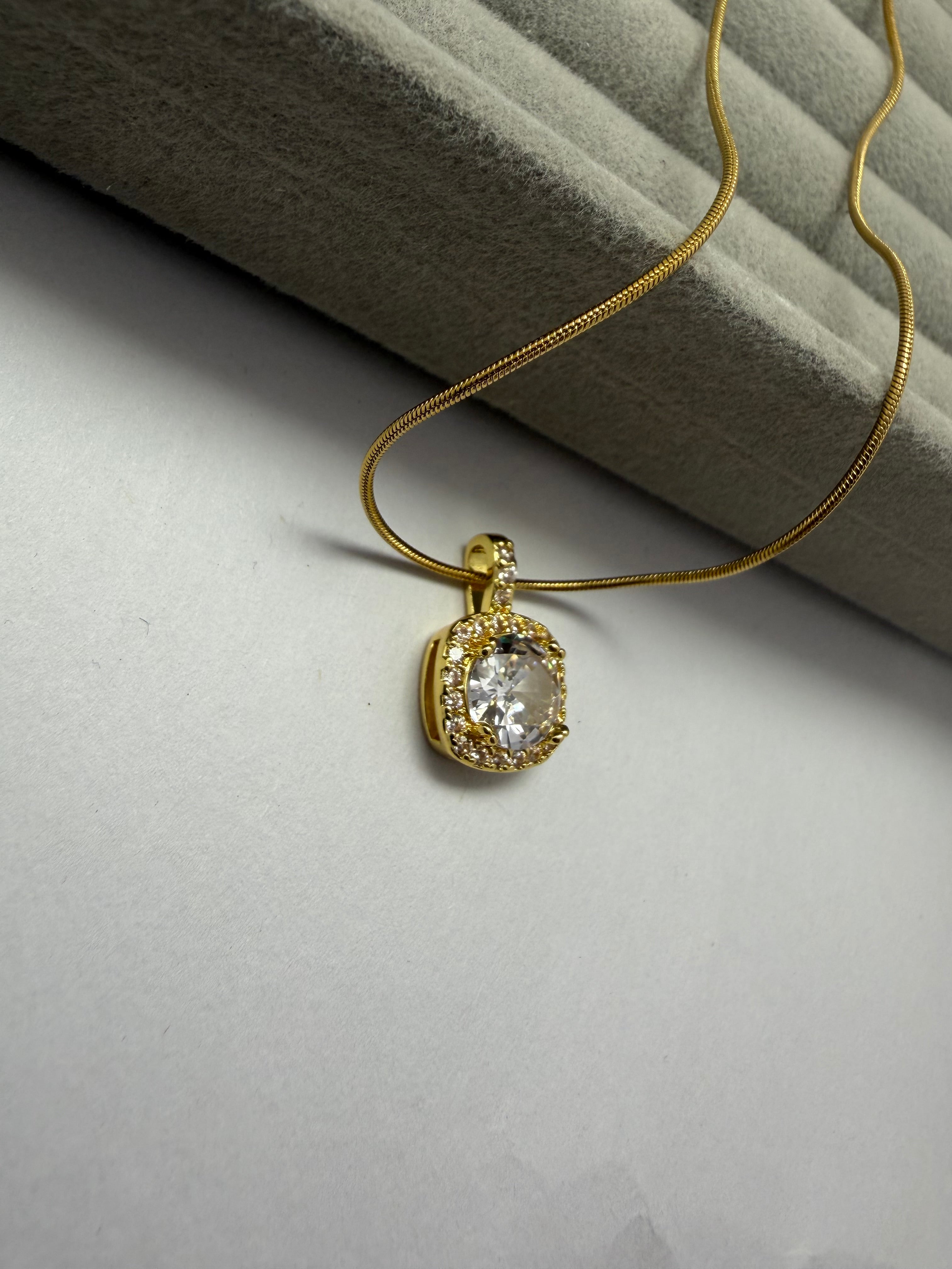 Radiant Solitaire Necklace