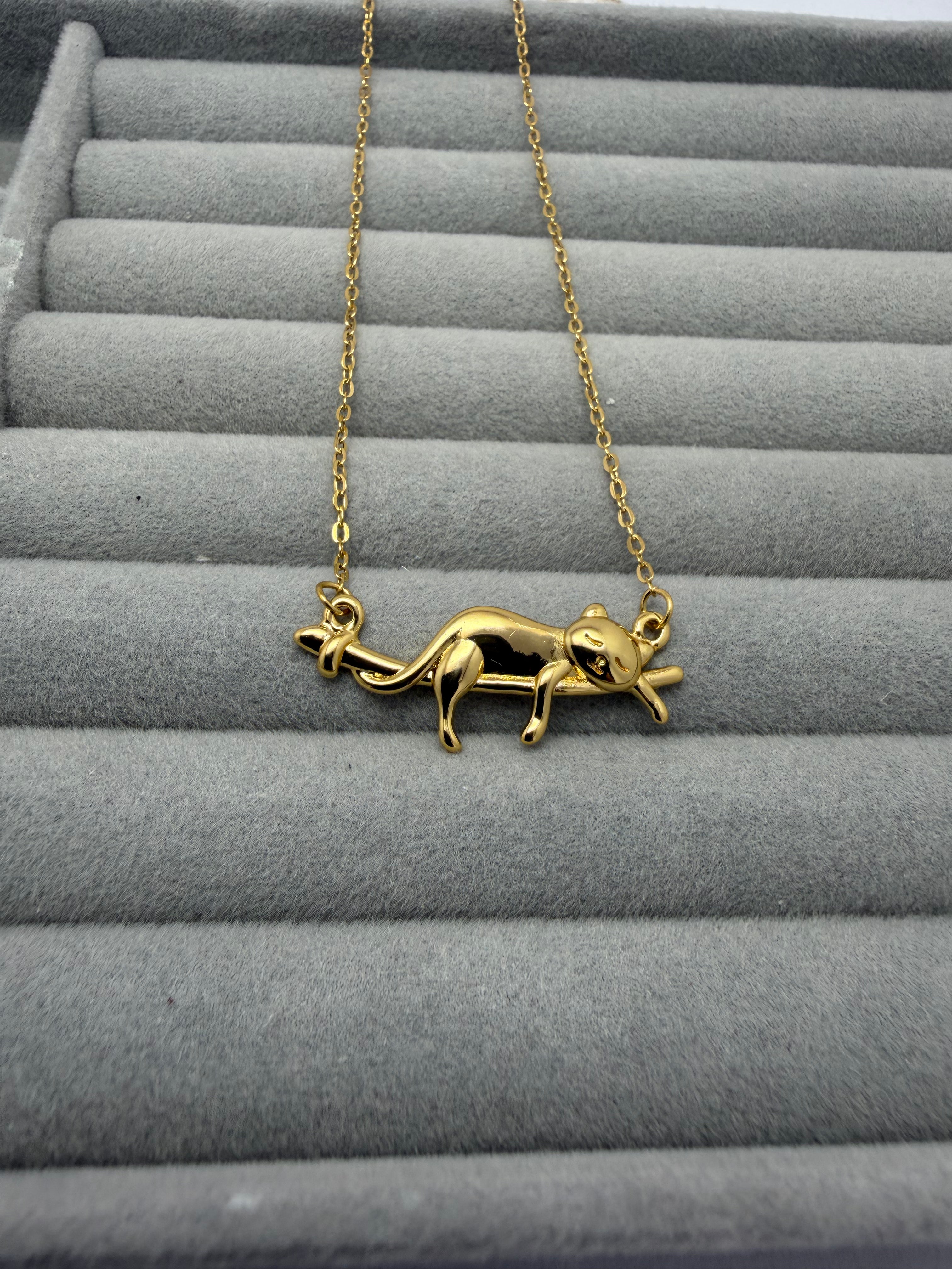 Playful Kitty Pendant Necklace