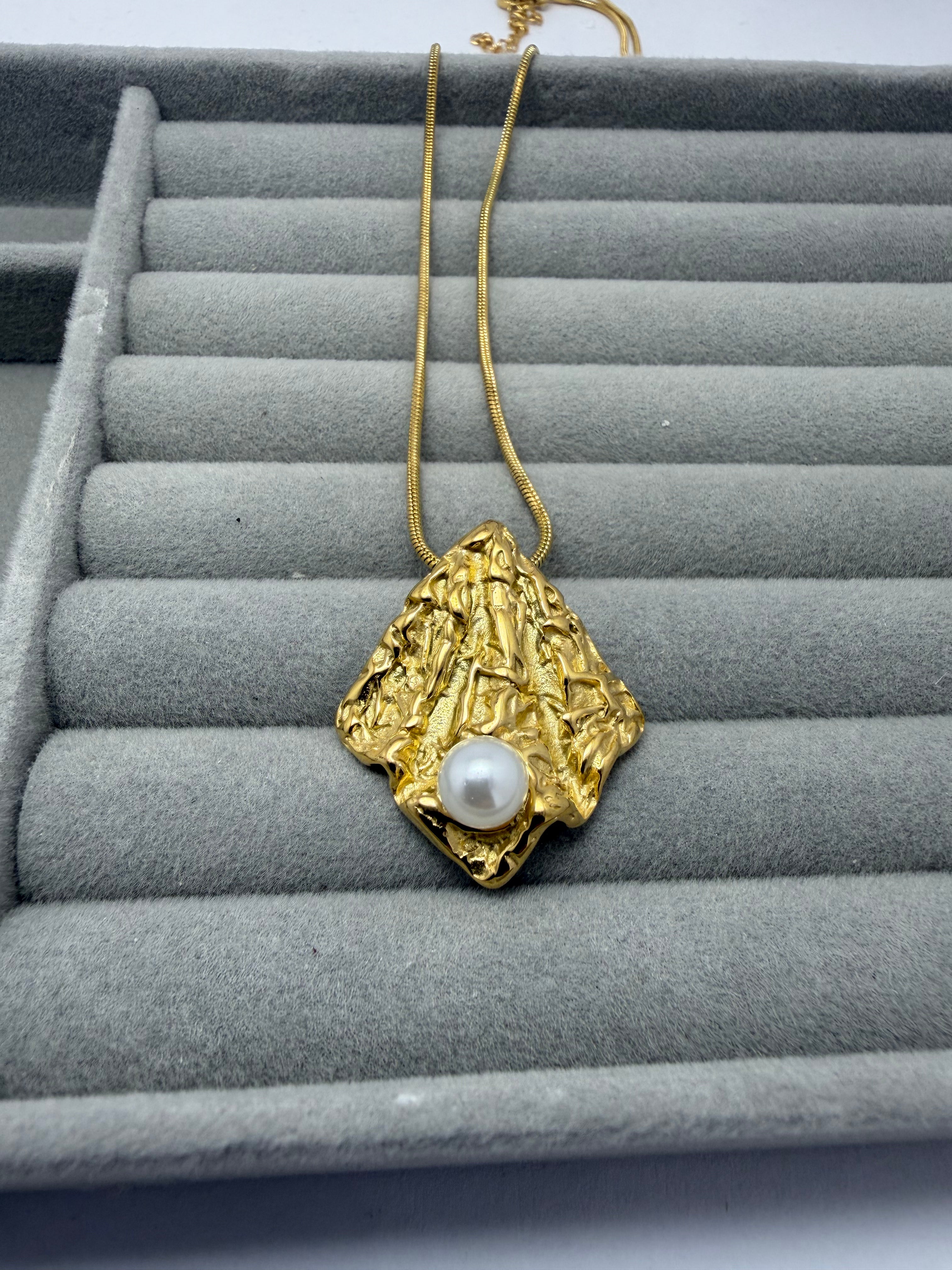 Sunken Treasure Pearl Pendant Necklace