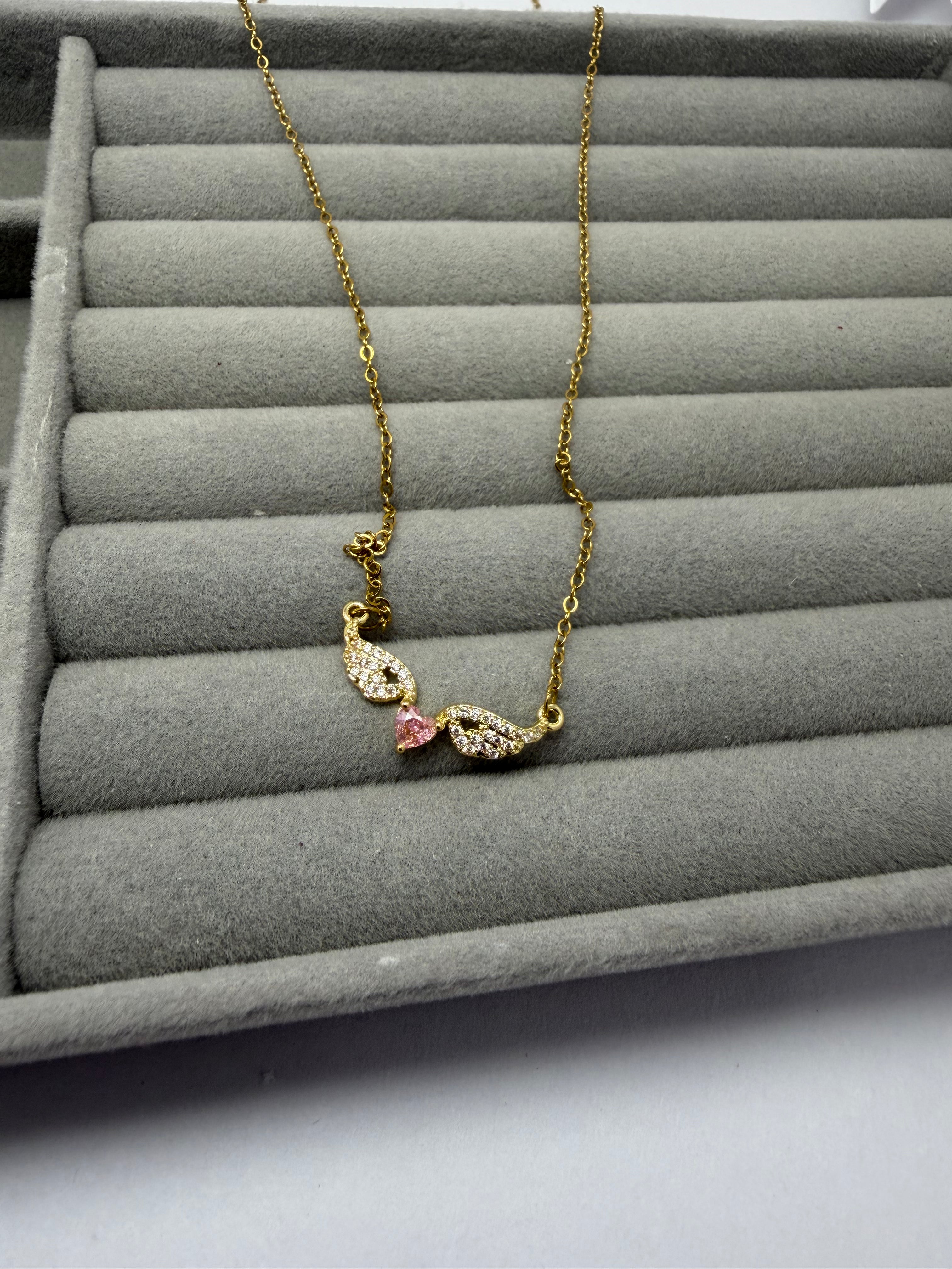 Angelic Heart Wing Necklace