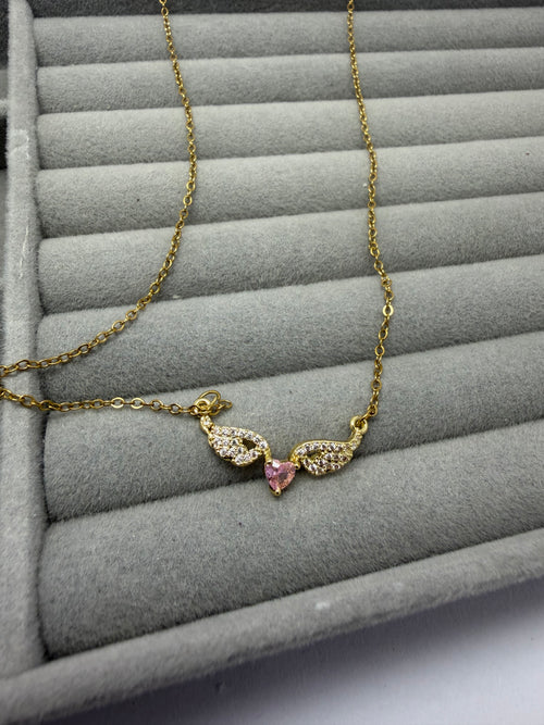 Angelic Heart Wing Necklace
