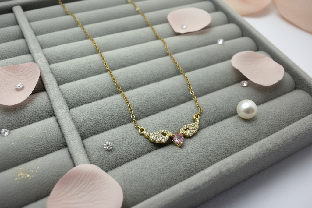 Angelic Heart Wing Necklace