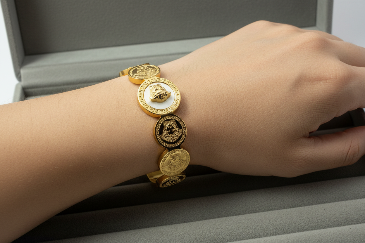 Versace Medusa Coin Bangle