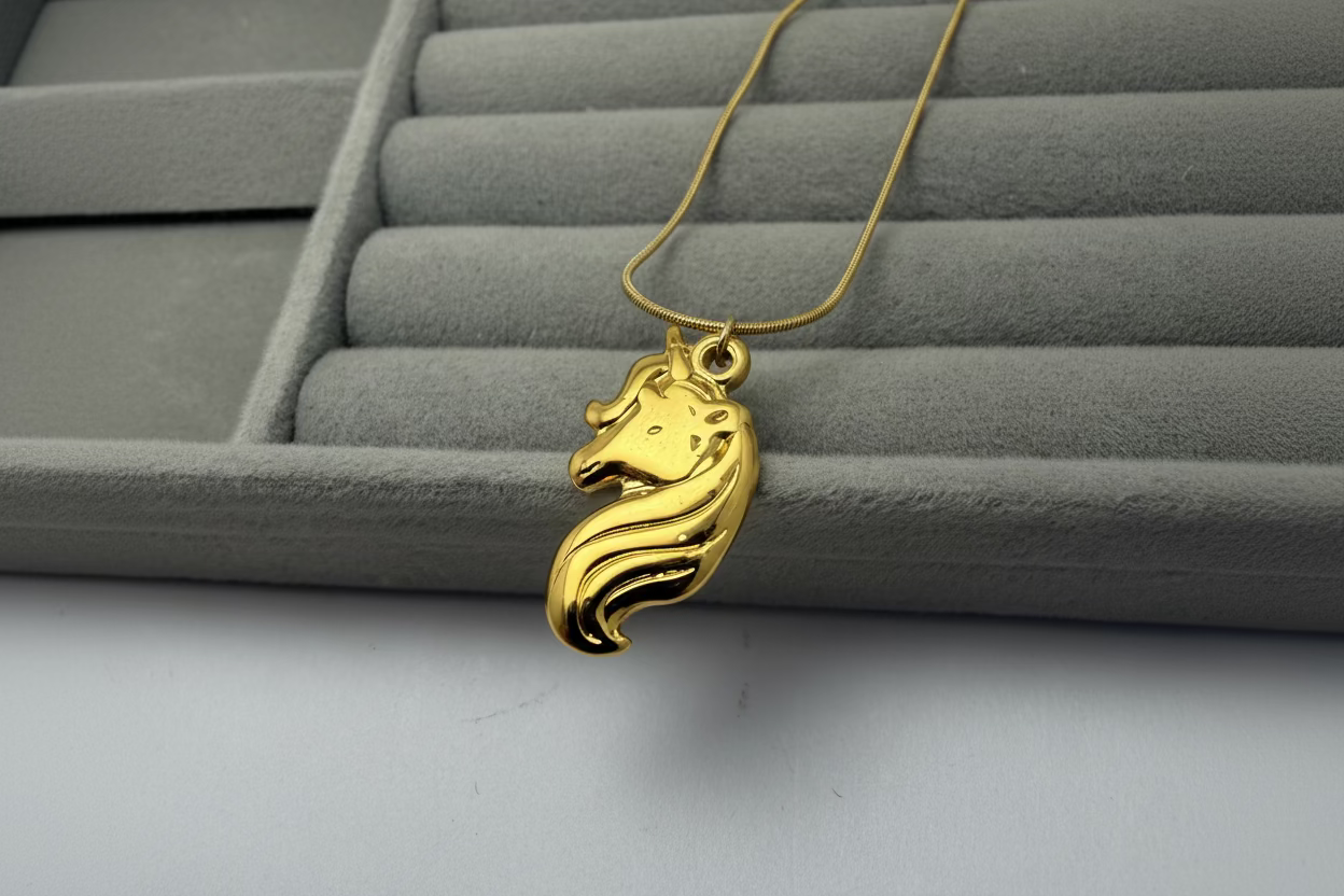 Golden Unicorn Magic Pendant