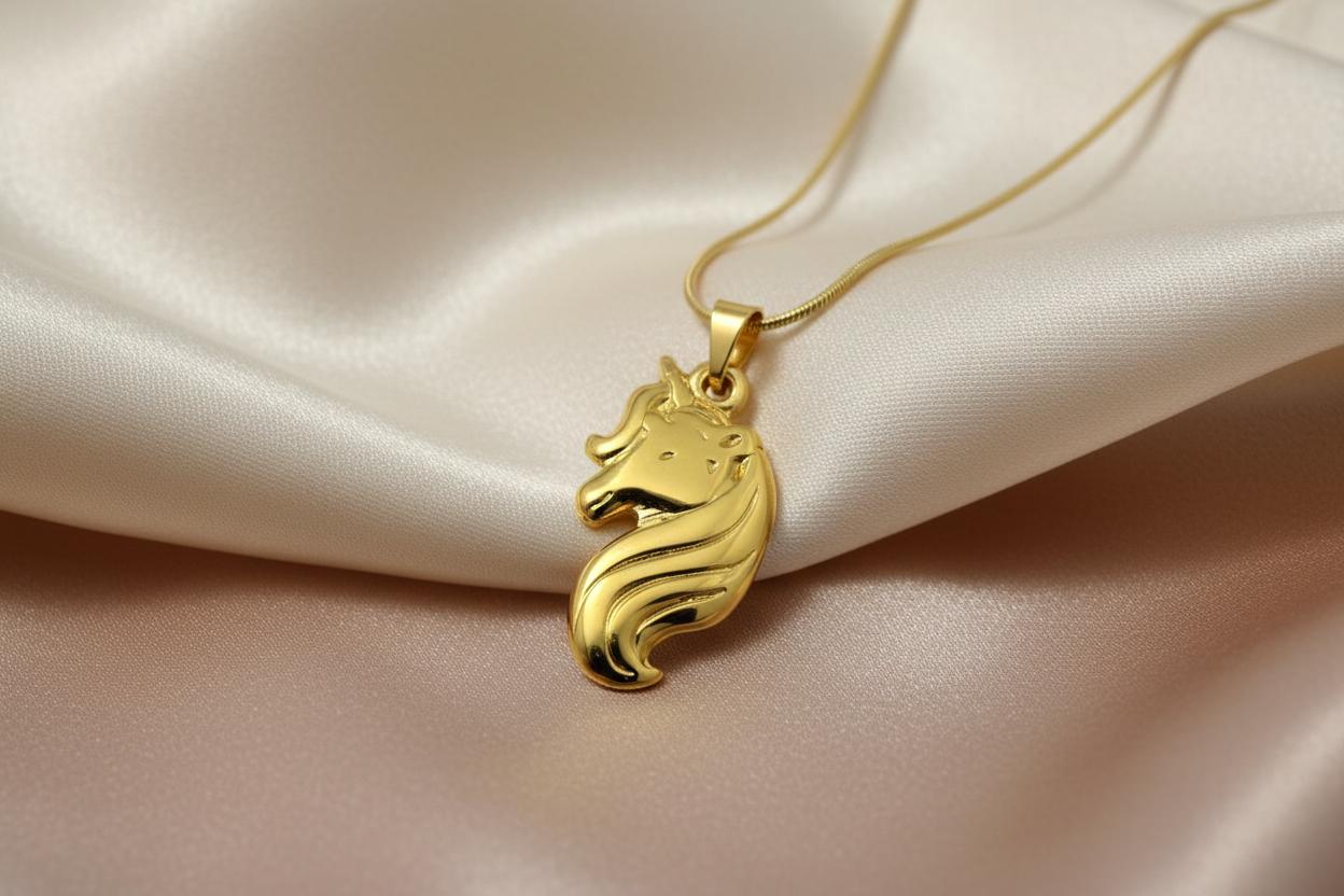 Golden Unicorn Magic Pendant