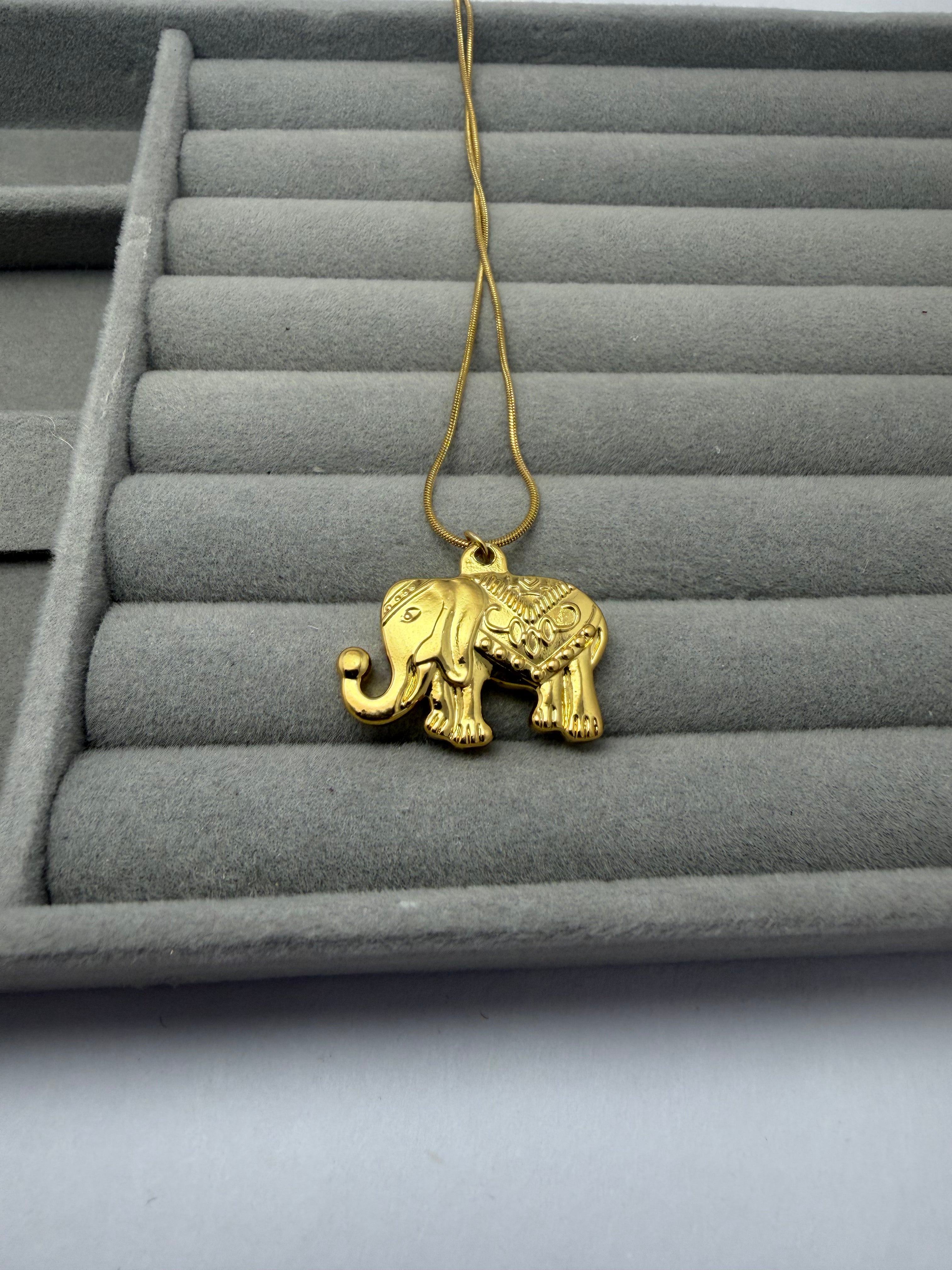 The Ornate Elephant of Good Fortune Necklace