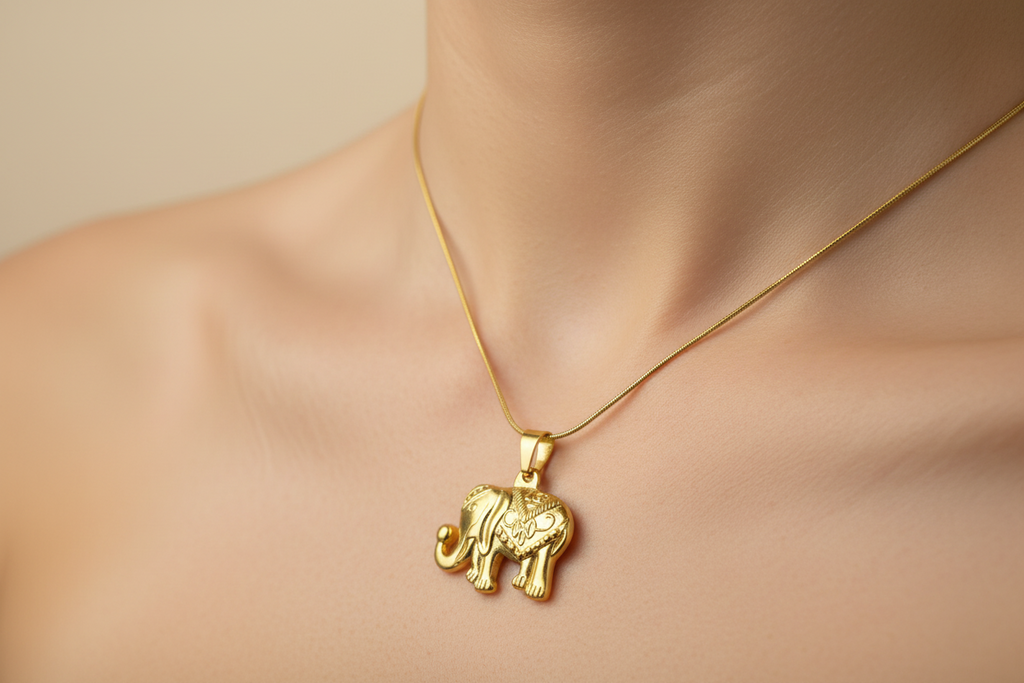 The Ornate Elephant of Good Fortune Necklace