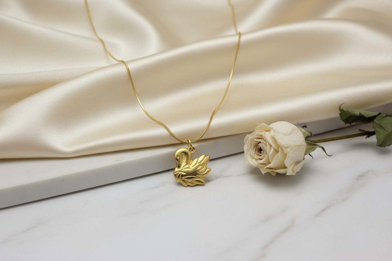 The Golden Swan of Grace Necklace