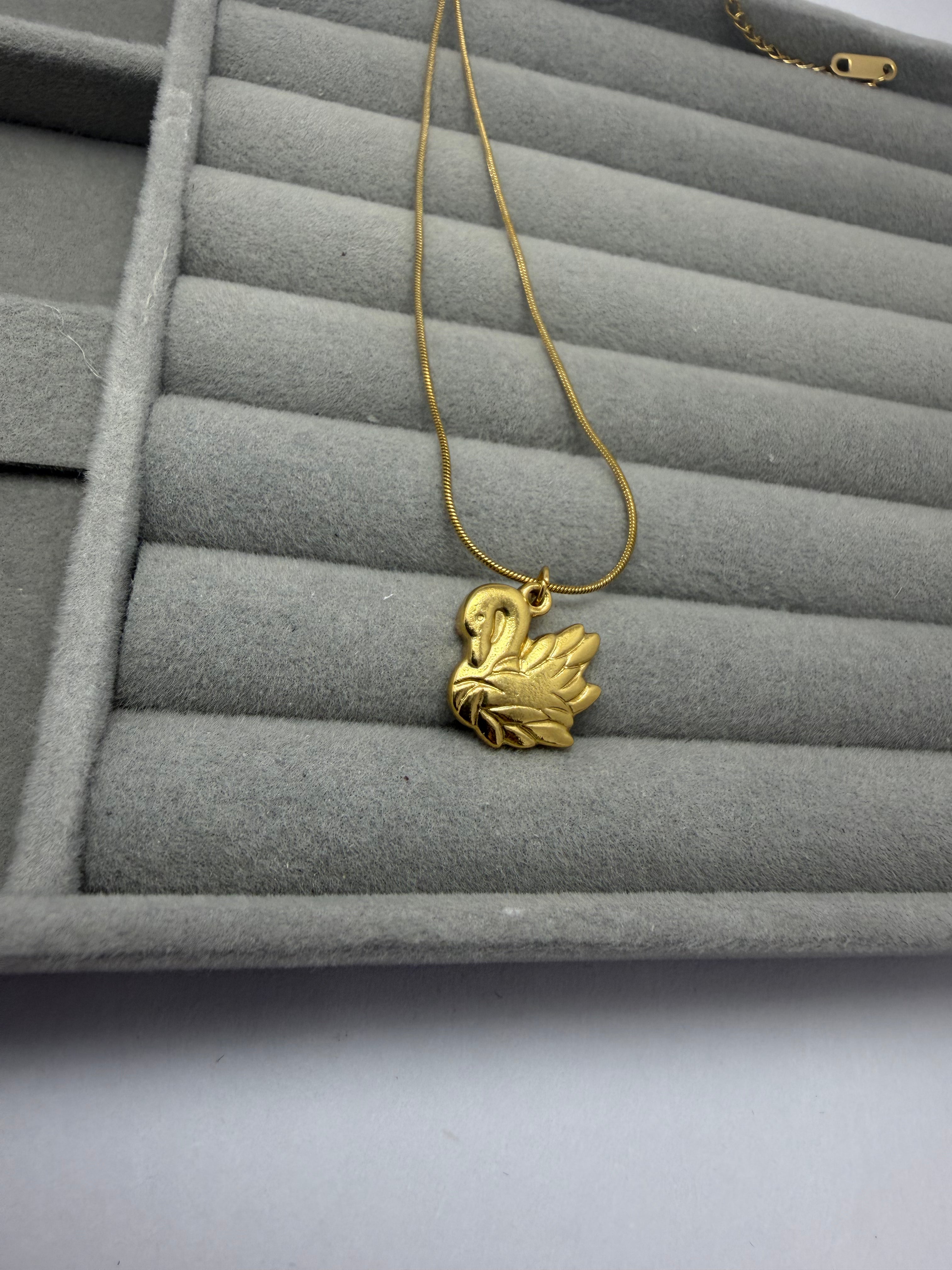 The Golden Swan of Grace Necklace