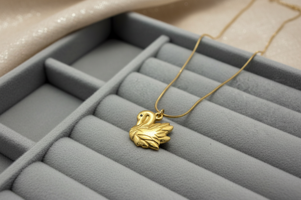 The Golden Swan of Grace Necklace