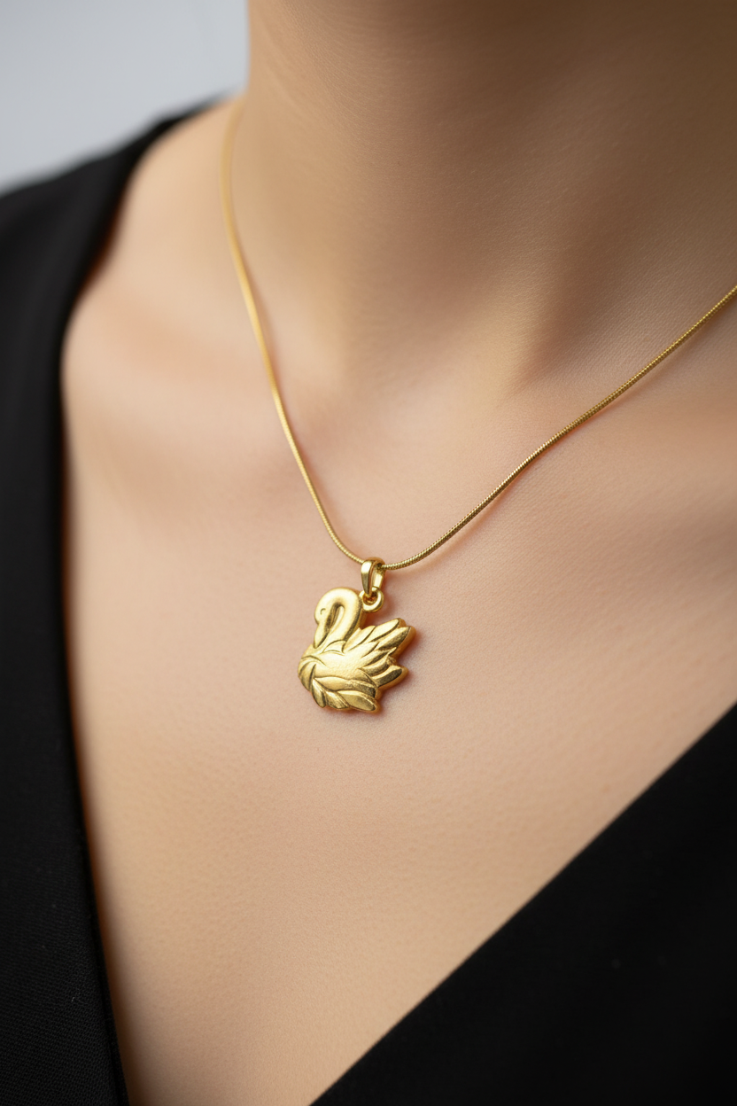 The Golden Swan of Grace Necklace