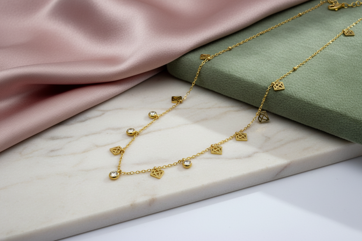 Golden Gleam Strand Necklace