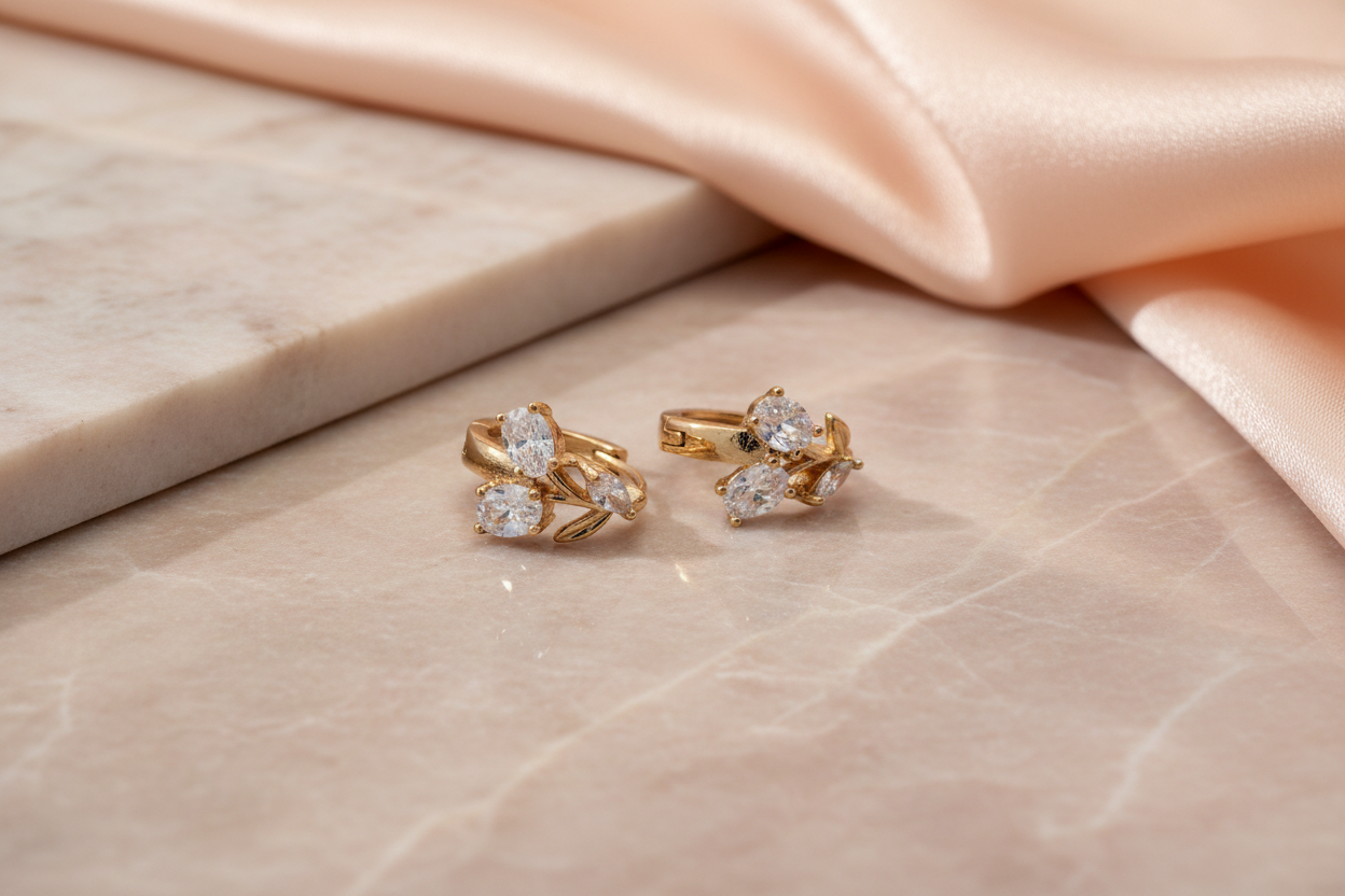 Petite Blossom Hoop Earrings