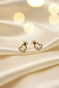 Heart Crown Stud Earrings
