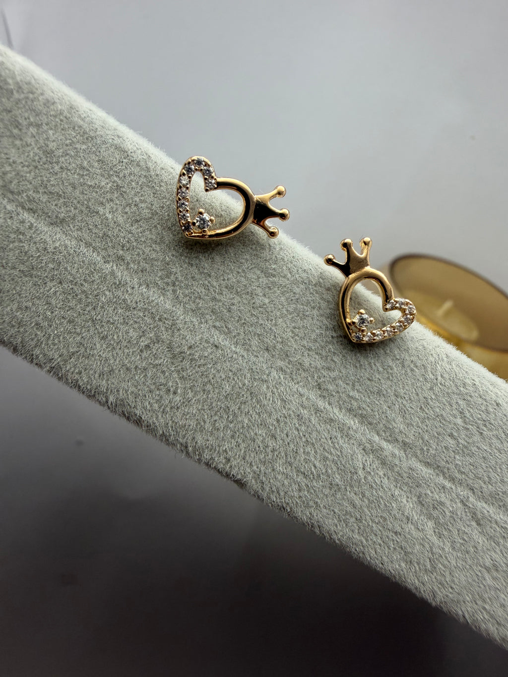Heart Crown Stud Earrings