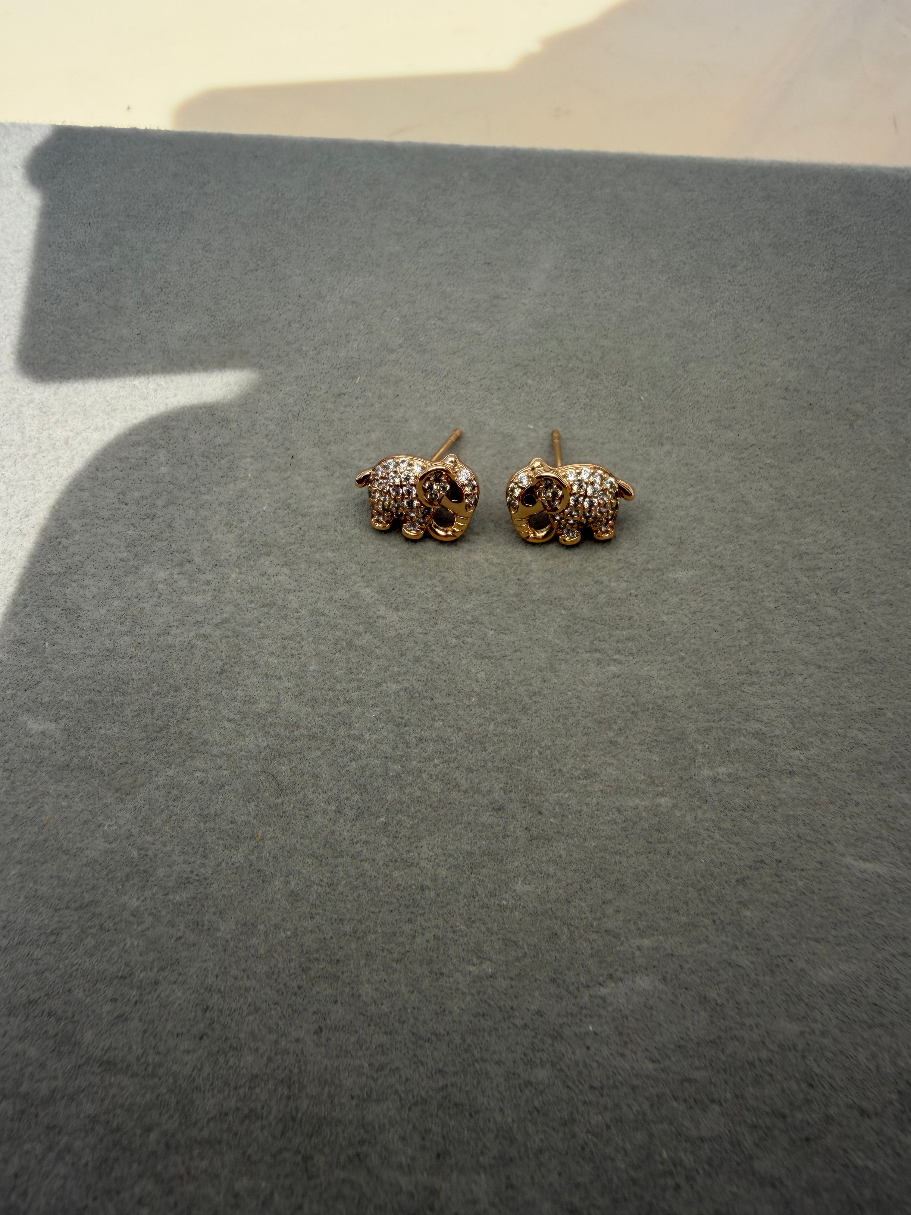 Petite Elephant Stud Earrings