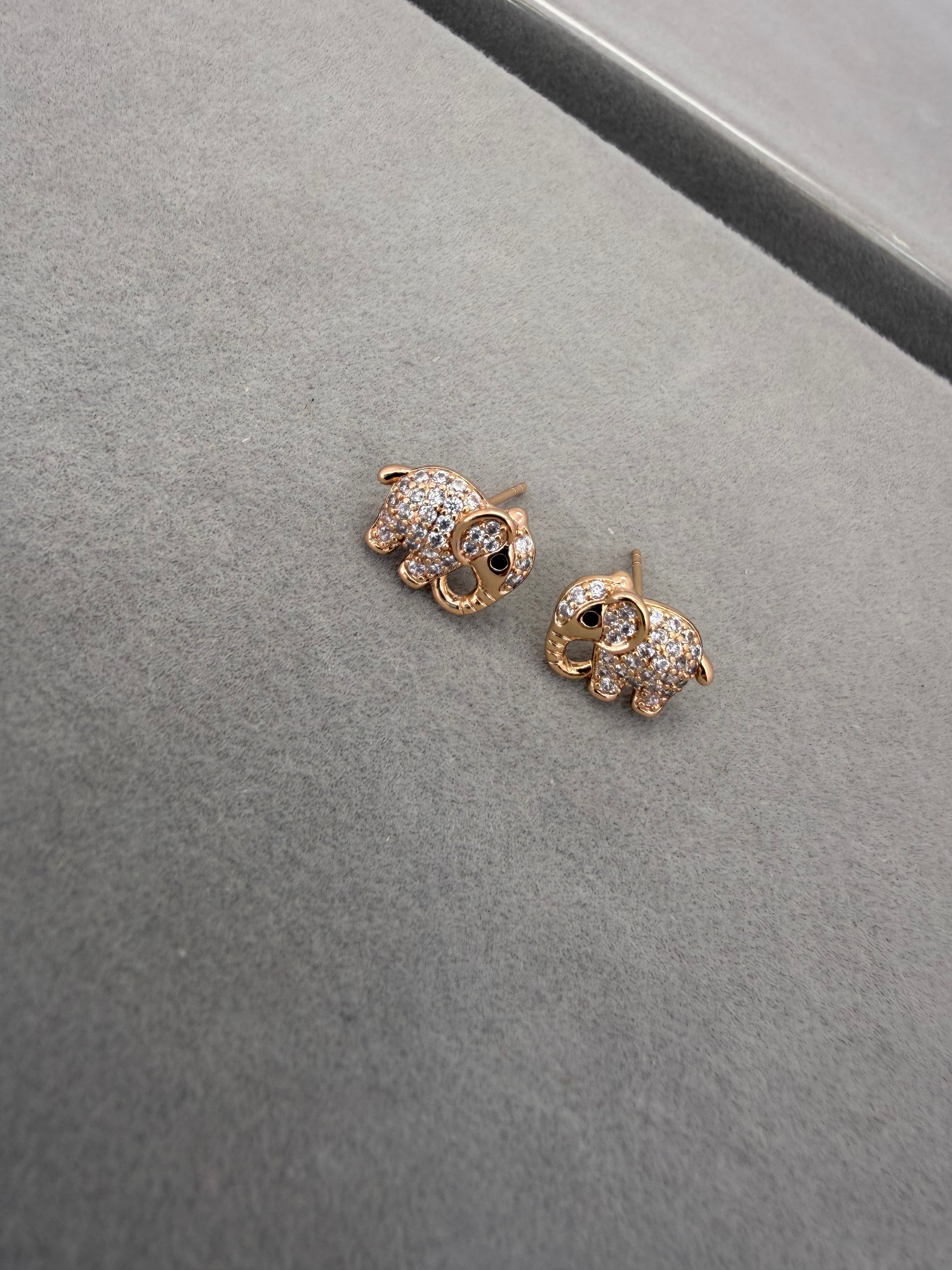 Petite Elephant Stud Earrings