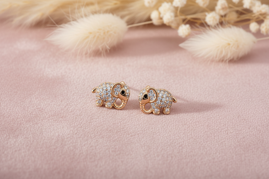 Petite Elephant Stud Earrings