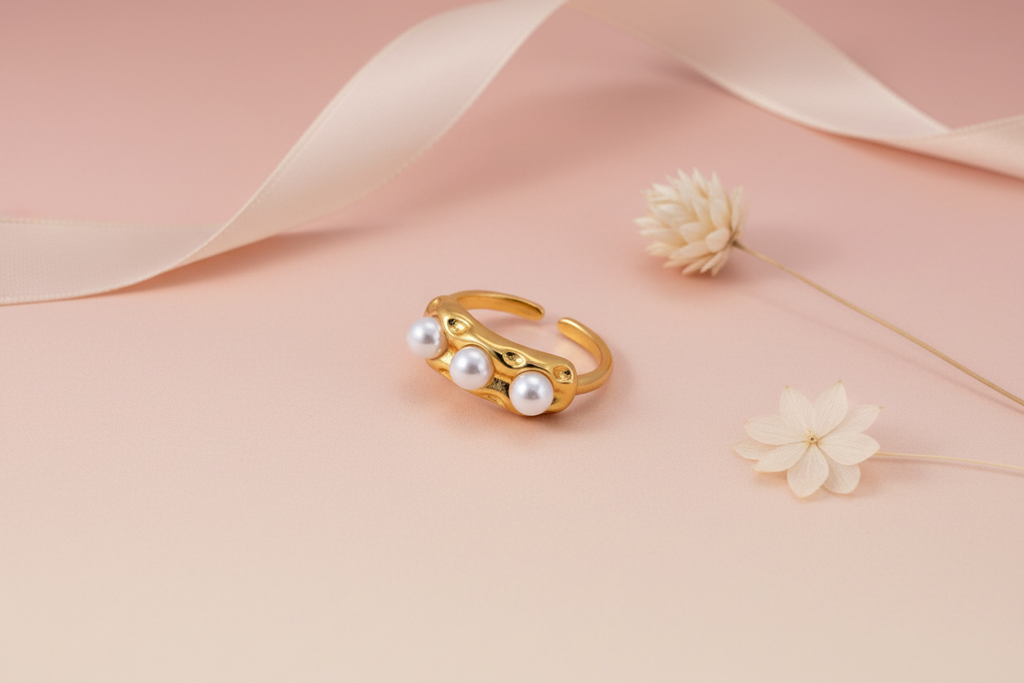 Tri-Pearl Ring