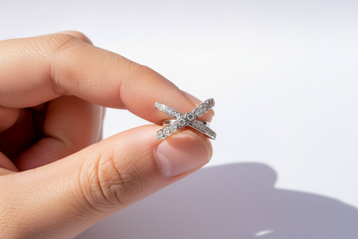 Criss-Cross Diamond Ring
